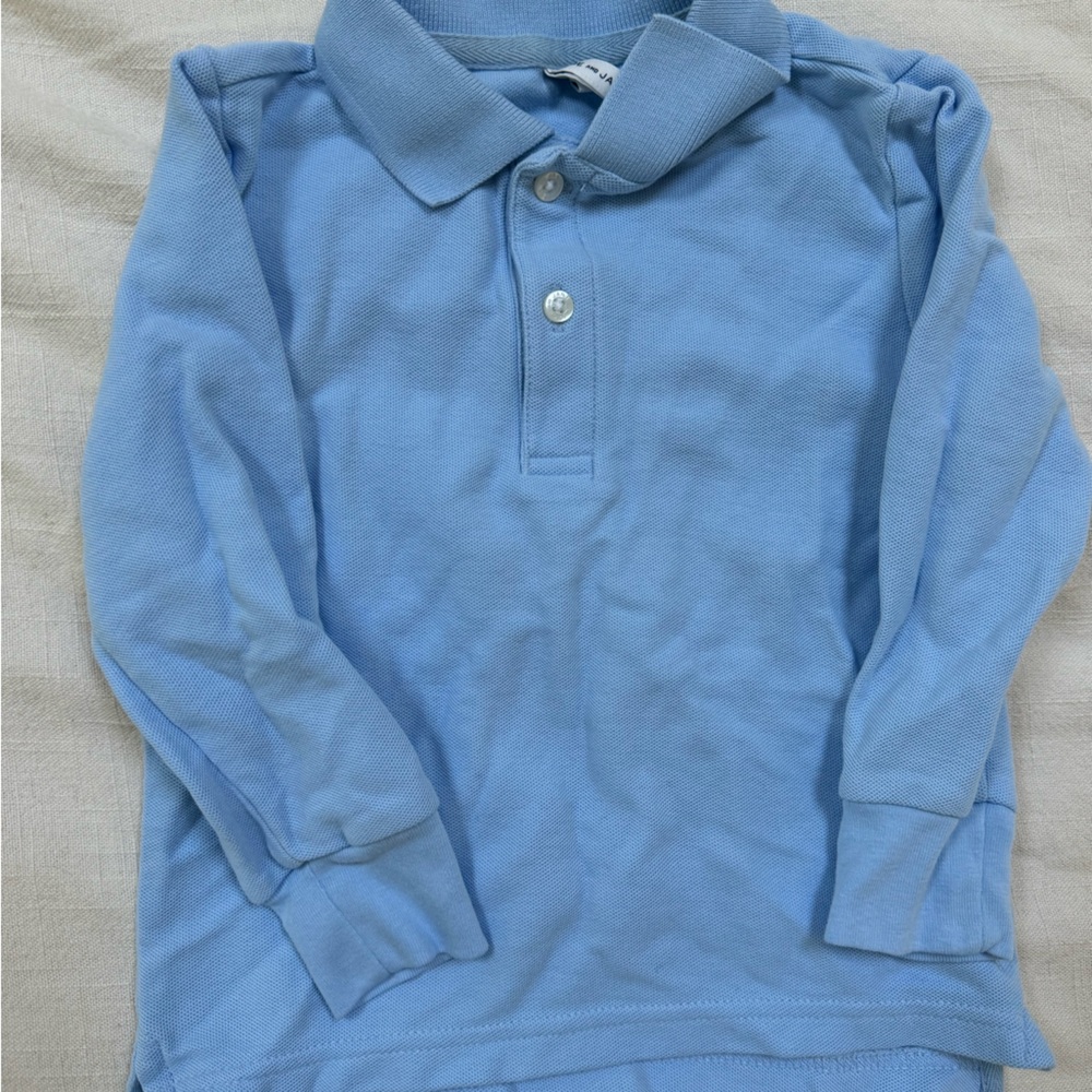 Janie and Jack Blue Long-sleeve Polo - 2T